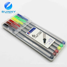 Wholesale Customizable Multi Color 6PCS Plastic Fine Liner Permanent Marker